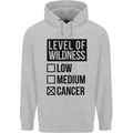 Levels of Wildness Cancer Mens 80% Cotton Hoodie Sports Grey