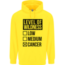 Levels of Wildness Cancer Mens 80% Cotton Hoodie Yellow