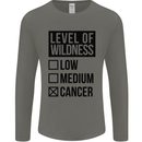 Levels of Wildness Cancer Mens Long Sleeve T-Shirt Charcoal