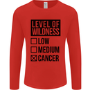 Levels of Wildness Cancer Mens Long Sleeve T-Shirt Red