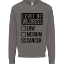 Levels of Wildness Cancer Mens Sweatshirt Jumper Charcoal