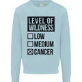 Levels of Wildness Cancer Mens Sweatshirt Jumper Light Blue