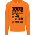 Levels of Wildness Cancer Mens Sweatshirt Jumper Orange