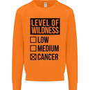 Levels of Wildness Cancer Mens Sweatshirt Jumper Orange