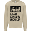 Levels of Wildness Cancer Mens Sweatshirt Jumper Sand