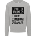 Levels of Wildness Cancer Mens Sweatshirt Jumper Sports Grey