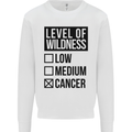 Levels of Wildness Cancer Mens Sweatshirt Jumper White