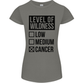Levels of Wildness Cancer Womens Petite Cut T-Shirt Charcoal