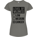 Levels of Wildness Cancer Womens Petite Cut T-Shirt Charcoal