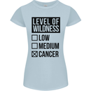 Levels of Wildness Cancer Womens Petite Cut T-Shirt Light Blue