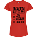 Levels of Wildness Cancer Womens Petite Cut T-Shirt Red