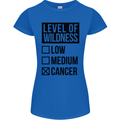 Levels of Wildness Cancer Womens Petite Cut T-Shirt Royal Blue