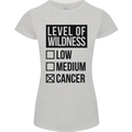 Levels of Wildness Cancer Womens Petite Cut T-Shirt Sports Grey