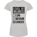 Levels of Wildness Cancer Womens Petite Cut T-Shirt Sports Grey