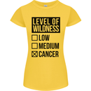 Levels of Wildness Cancer Womens Petite Cut T-Shirt Yellow