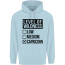 Levels of Wildness Capricorn Childrens Kids Hoodie Light Blue