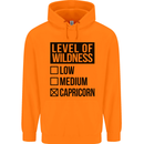 Levels of Wildness Capricorn Childrens Kids Hoodie Orange