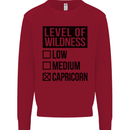 Levels of Wildness Capricorn Kids Sweatshirt Jumper Red