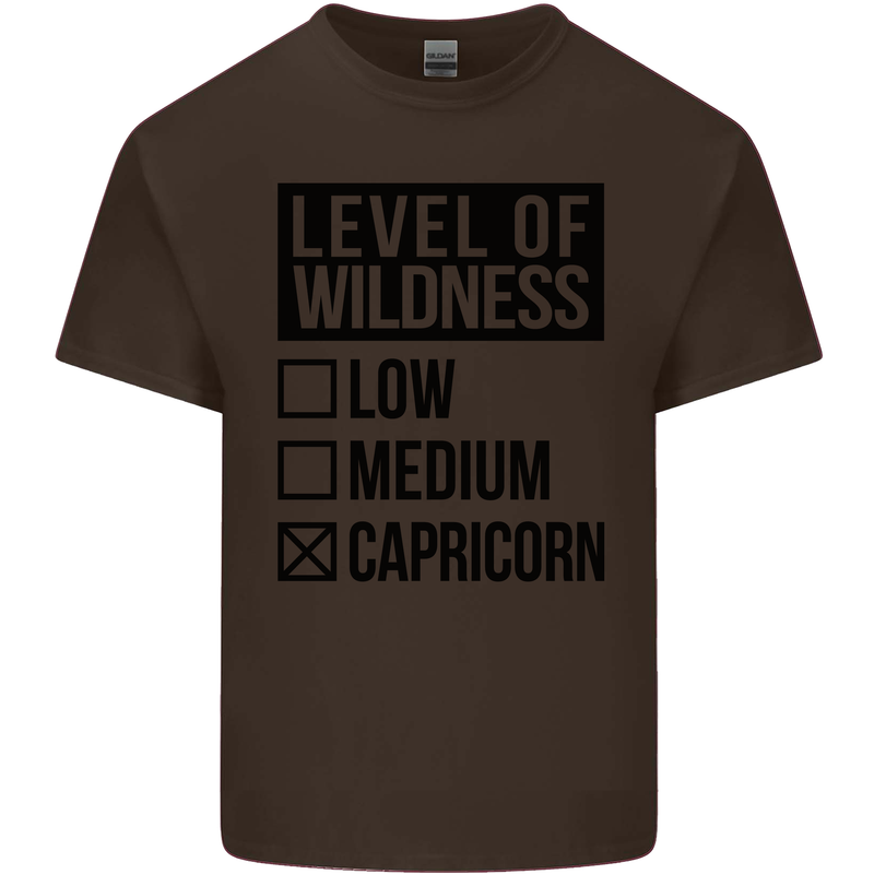 Levels of Wildness Capricorn Kids T-Shirt Childrens Chocolate