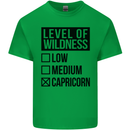 Levels of Wildness Capricorn Kids T-Shirt Childrens Irish Green