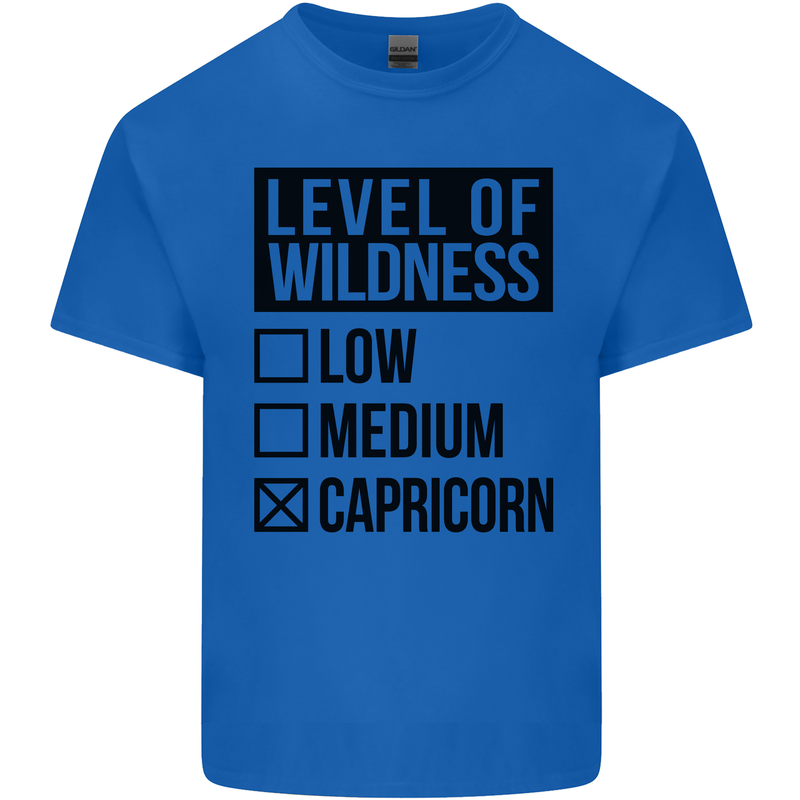 Levels of Wildness Capricorn Kids T-Shirt Childrens Royal Blue