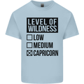 Levels of Wildness Capricorn Mens Cotton T-Shirt Tee Top Light Blue