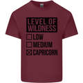 Levels of Wildness Capricorn Mens Cotton T-Shirt Tee Top Maroon