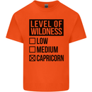 Levels of Wildness Capricorn Mens Cotton T-Shirt Tee Top Orange