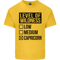 Levels of Wildness Capricorn Mens Cotton T-Shirt Tee Top Yellow