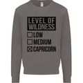 Levels of Wildness Capricorn Mens Sweatshirt Jumper Charcoal