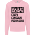 Levels of Wildness Capricorn Mens Sweatshirt Jumper Light Pink