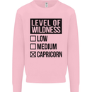 Levels of Wildness Capricorn Mens Sweatshirt Jumper Light Pink