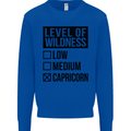 Levels of Wildness Capricorn Mens Sweatshirt Jumper Royal Blue