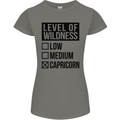 Levels of Wildness Capricorn Womens Petite Cut T-Shirt Charcoal