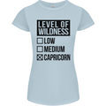 Levels of Wildness Capricorn Womens Petite Cut T-Shirt Light Blue