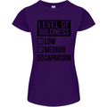 Levels of Wildness Capricorn Womens Petite Cut T-Shirt Purple