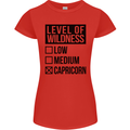 Levels of Wildness Capricorn Womens Petite Cut T-Shirt Red