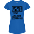 Levels of Wildness Capricorn Womens Petite Cut T-Shirt Royal Blue
