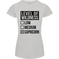 Levels of Wildness Capricorn Womens Petite Cut T-Shirt Sports Grey