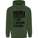 Levels of Wildness Gemini Childrens Kids Hoodie Forest Green