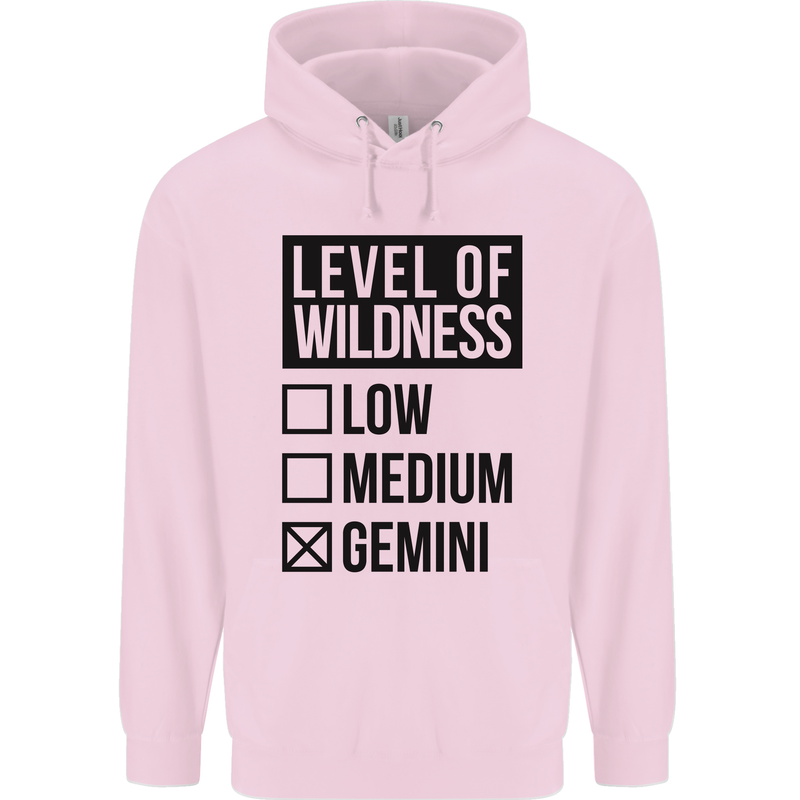 Levels of Wildness Gemini Childrens Kids Hoodie Light Pink