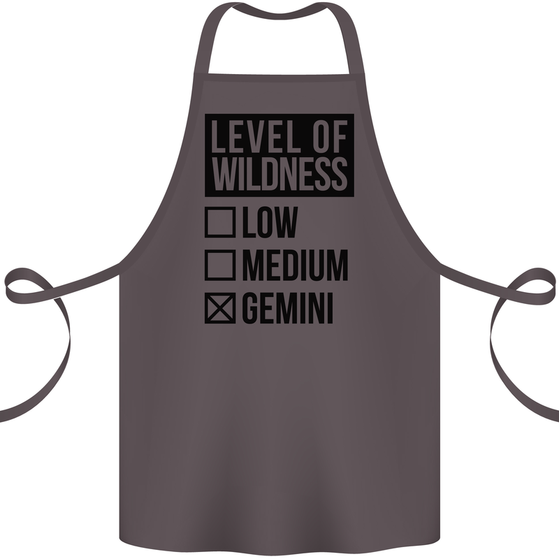 Levels of Wildness Gemini Cotton Apron 100% Organic Dark Grey