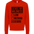 Levels of Wildness Gemini Kids Sweatshirt Jumper Bright Red