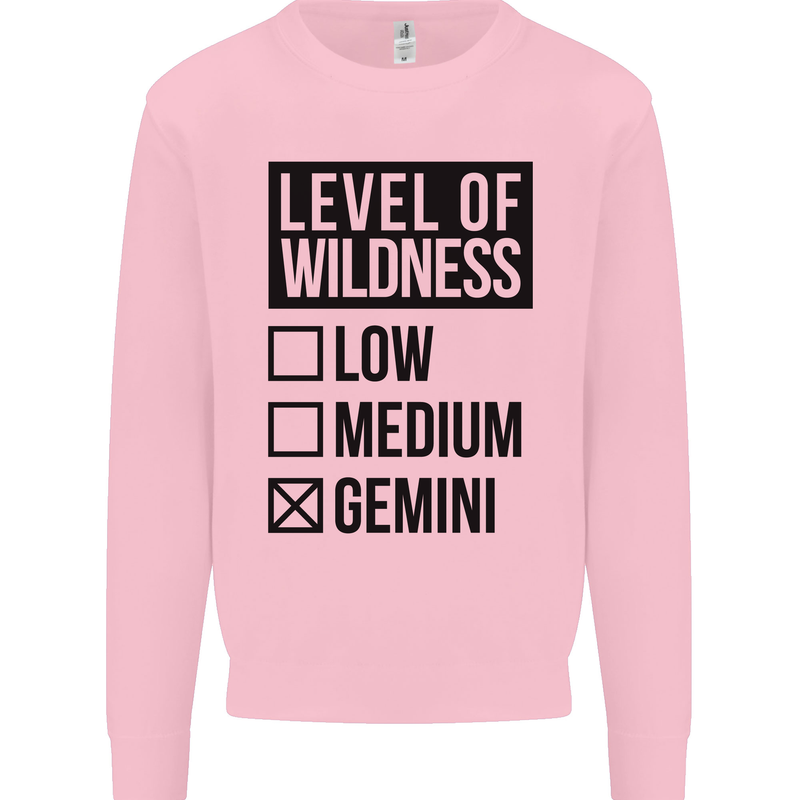 Levels of Wildness Gemini Kids Sweatshirt Jumper Light Pink