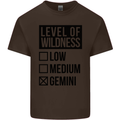Levels of Wildness Gemini Kids T-Shirt Childrens Chocolate