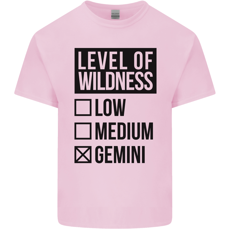 Levels of Wildness Gemini Kids T-Shirt Childrens Light Pink