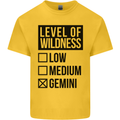 Levels of Wildness Gemini Kids T-Shirt Childrens Yellow