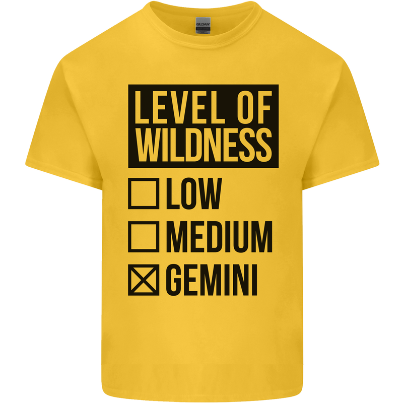 Levels of Wildness Gemini Kids T-Shirt Childrens Yellow