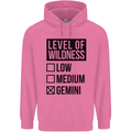 Levels of Wildness Gemini Mens 80% Cotton Hoodie Azelea