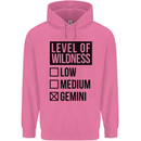 Levels of Wildness Gemini Mens 80% Cotton Hoodie Azelea